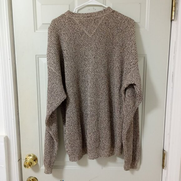 Tommy Hilfiger Mens XL Beige Crewneck Sweater 100% Cotton Made In India - Picture 6 of 15